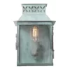Stylowa lampa ścienna Lambeth - szklana latarnia, IP44