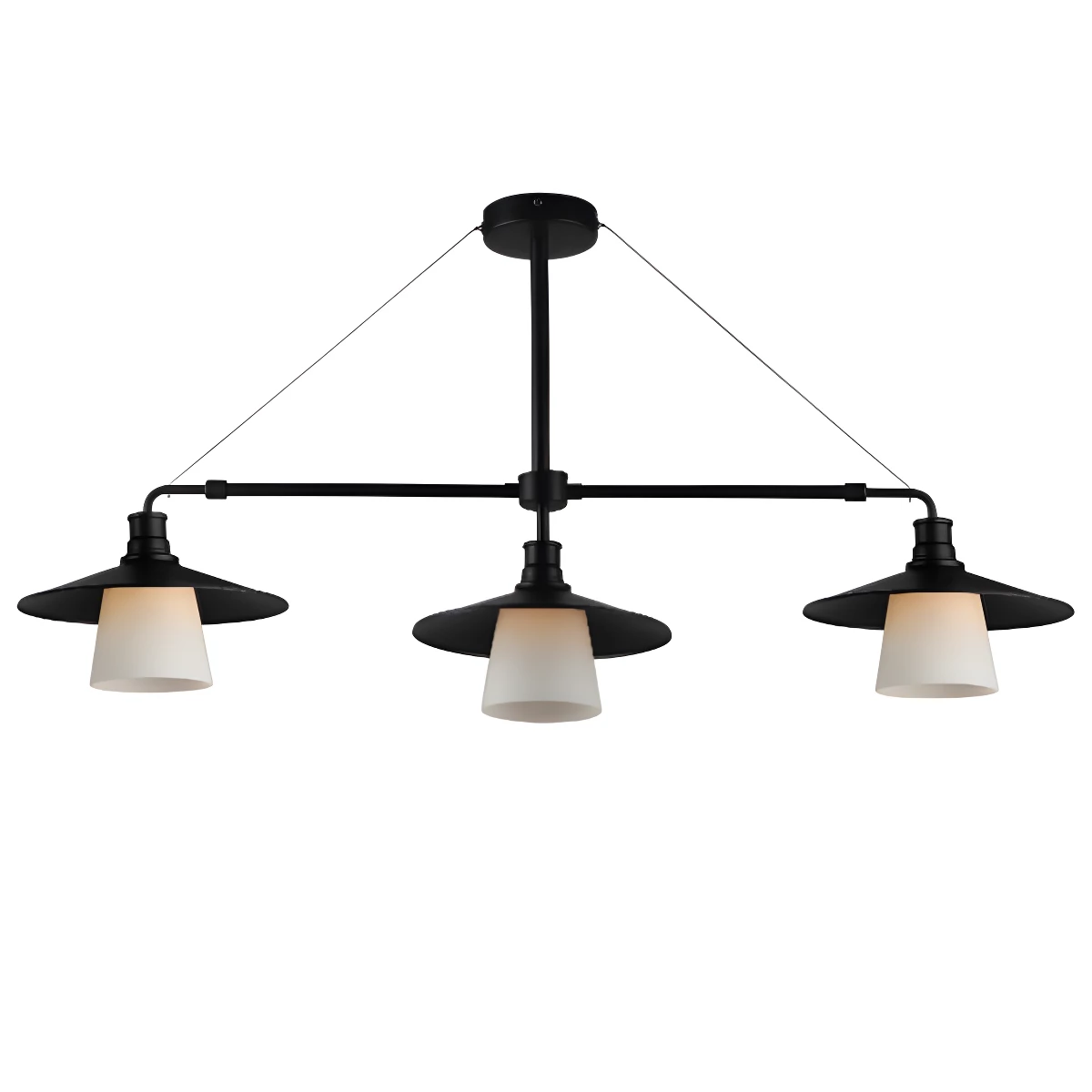 Potrójna lampa wisząca Loft do salonu