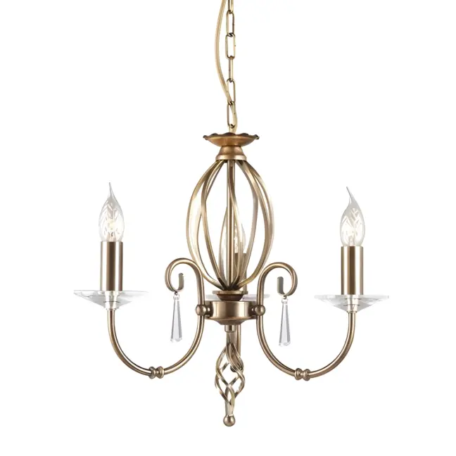 Żyrandol Grace  - AG3 AGED BRASS