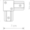 Profile L-connector -czarny