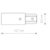 Profile Power End Cap - czarny