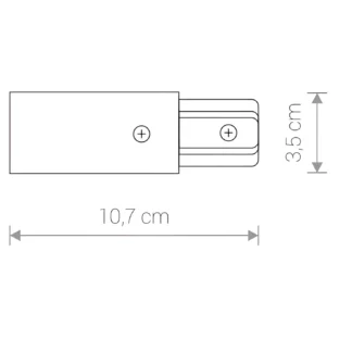 Profile Power End Cap - czarny