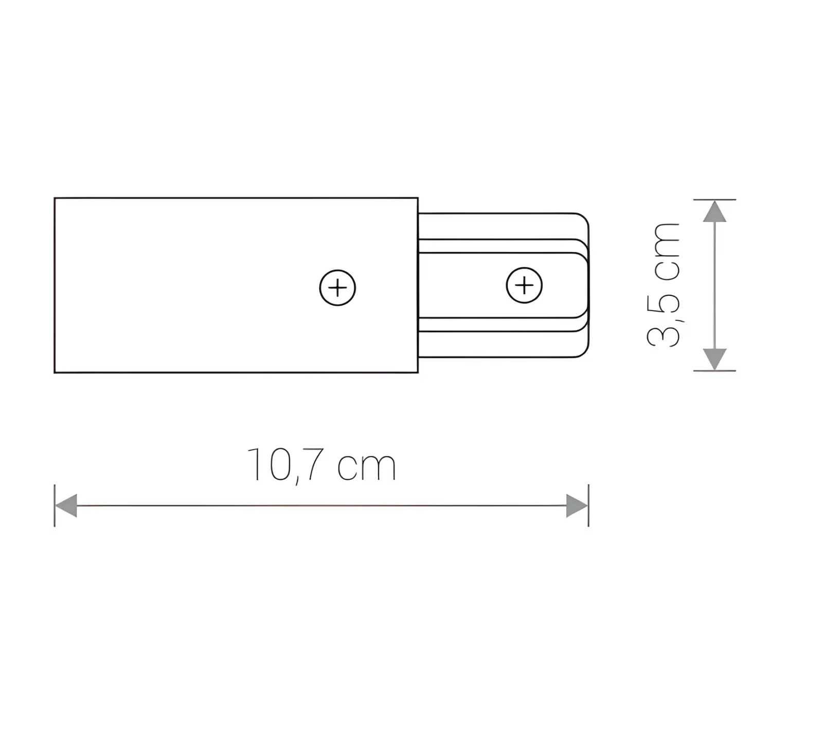 Profile Power End Cap - czarny