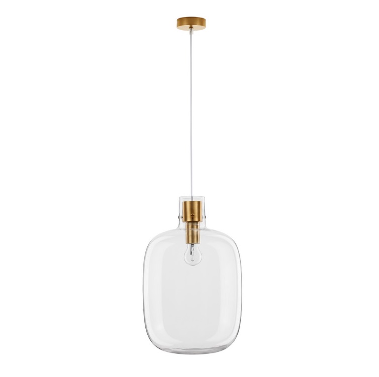 Przezroczysta lampa wisząca Mellu 30 ze szkła