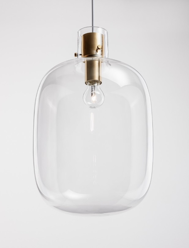 Przezroczysta lampa wisząca Mellu 30 ze szkła