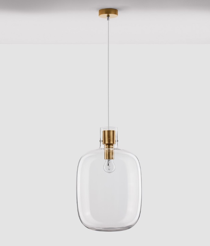 Przezroczysta lampa wisząca Mellu 30 ze szkła