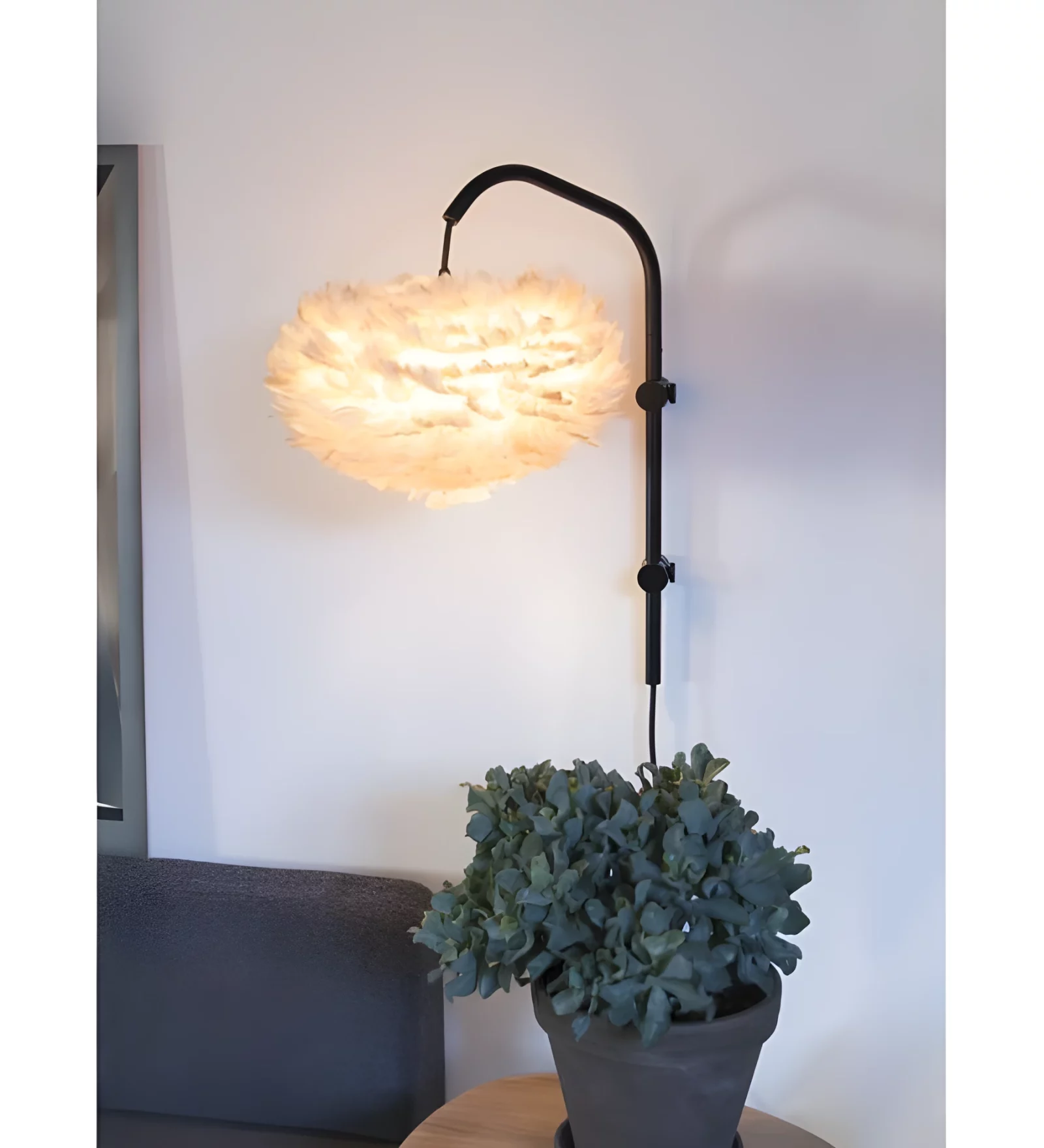 Ramię do lampy ściennej Willow Mini - czarne, regulowane