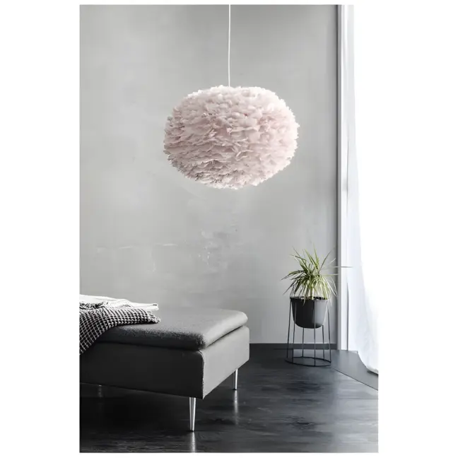 Różowa lampa wisząca Eos L - do salonu i sypialni