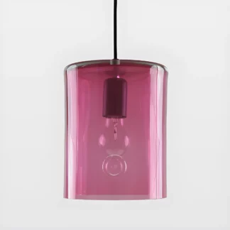 Lampa wisząca Neo - kolor różowy, transparentny - LGH0412
