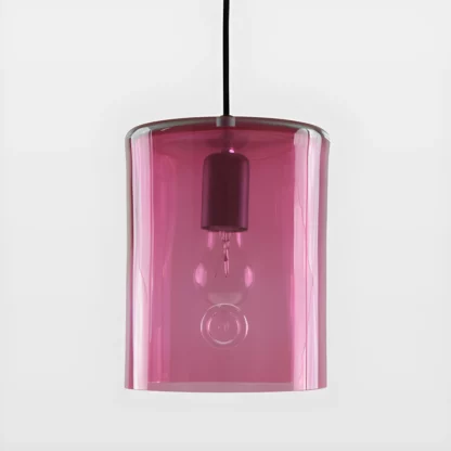 Lampa wisząca Neo - kolor różowy, transparentny - LGH0412