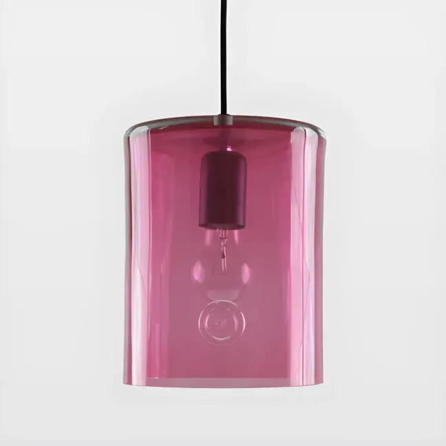 Lampa wisząca Neo - kolor różowy, transparentny - LGH0412
