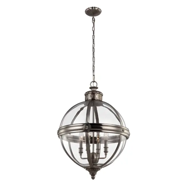 Lampa wisząca Adams - kolor srebrny, transparentny - FE/ADAMS/4P ANL