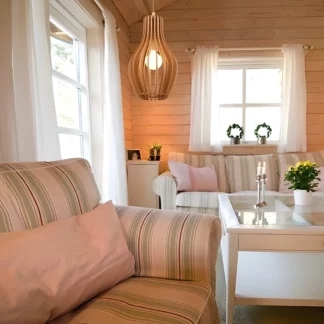 Lampa wisząca Ika - naturalne drewno