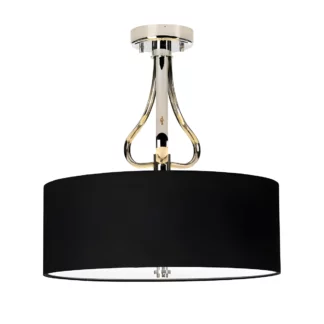 Lampa sufitowa Rosa - kolor srebrny, Czarny - BATH/FALM/SF PC