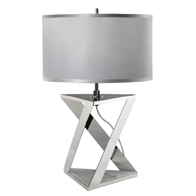 Lampa stołowa Aegeus - kolor srebrny, Szary - AEGEUS/TL