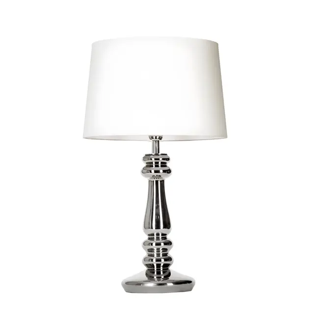 Lampa stołowa Petit Trianon - kolor biały, srebrny - L051161217
