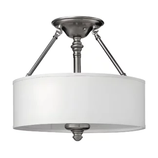 Lampa sufitowa Sussex - kolor biały, srebrny - HK/SUSSEX/SF