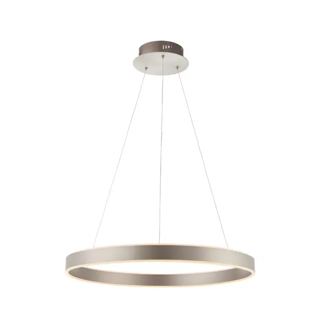 Srebrna lampa wisząca Gen - ledowa obręcz