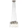 Lampa wisząca Brinley - kolor srebrny, transparentny - KL/BRINLEY6 NI