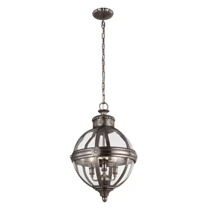 Lampa wisząca Adams - kolor brązowy, transparentny - FE/ADAMS/3P BRZ