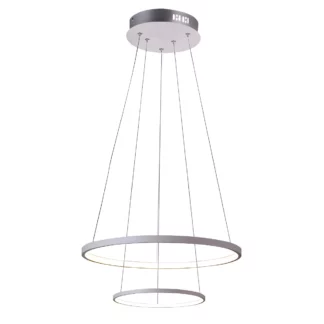 Podwójna lampa wisząca Lune - - 2 obręcze LED