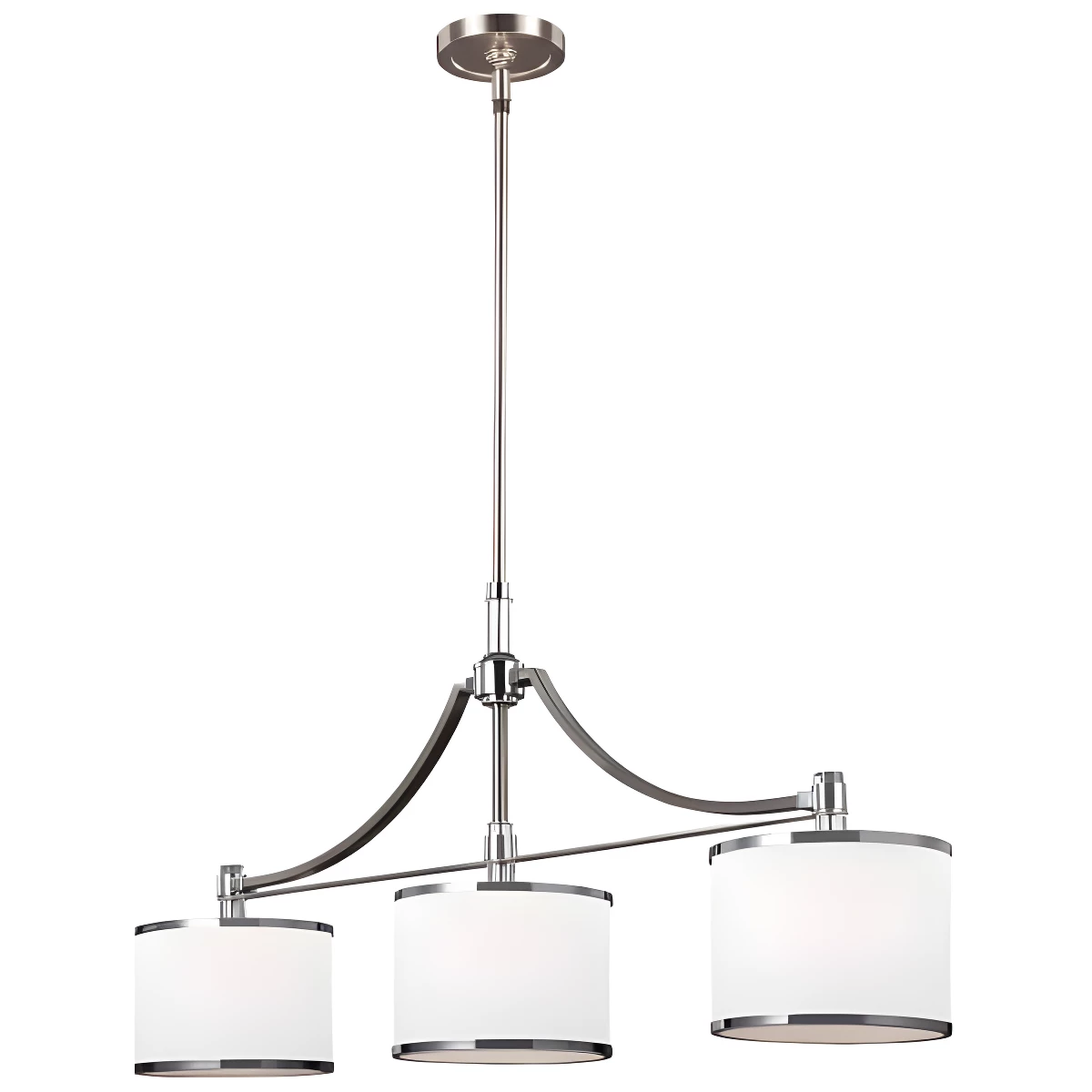 Lampa wisząca Prospect Park - kolor biały, srebrny - FE/PROSPECTPK/3P