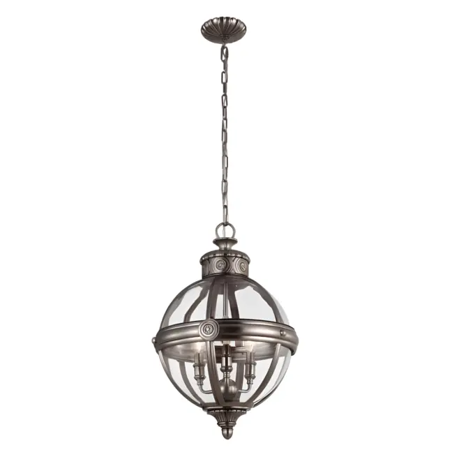 Lampa wisząca Adams - kolor srebrny, transparentny - FE/ADAMS/3P ANL