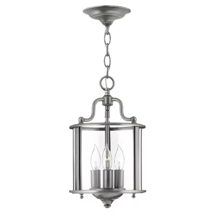 Lampa wisząca Gentry  - kolor srebrny, transparentny - HK/GENTRY/P/S PW
