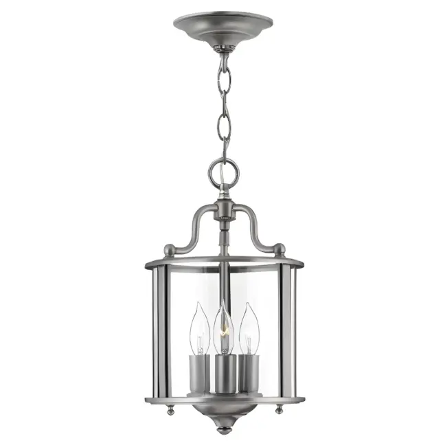 Lampa wisząca Gentry - kolor srebrny, transparentny - HK/GENTRY/P/S PW