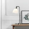 Metalowa lampa biurkowa Ray - Nordlux - polerowany chrom, mleczny klosz
