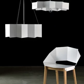 Lampa wisząca Geo - kolor biały - LGH0531