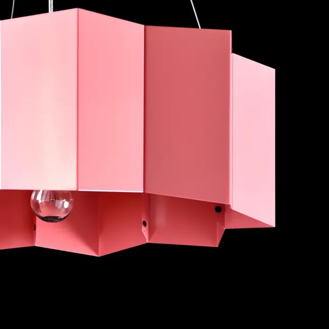 Różowa lampa Big Star - Gie El Home - geometryczny klosz