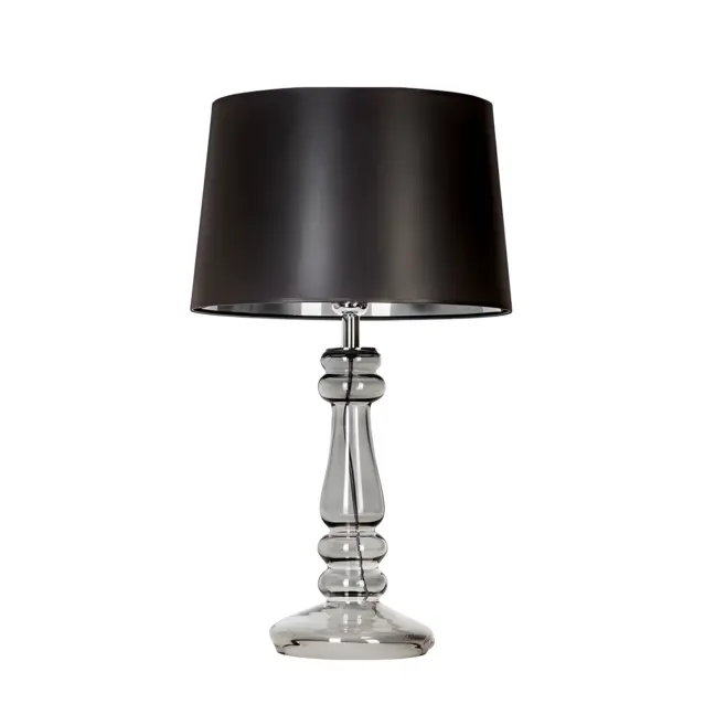 Lampa stołowa Petit Trianon - kolor transparentny, Czarny, Szary - L051361262