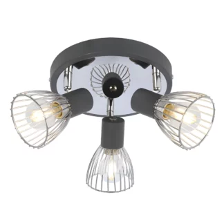 Srebrno-szara lampa sufitowa Modo - kuchnia