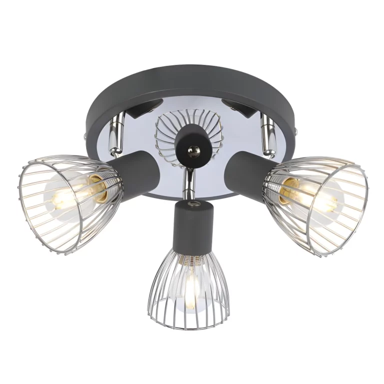 Srebrno-szara lampa sufitowa Modo - kuchnia