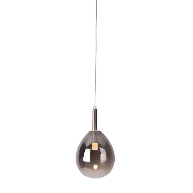 Szklana lampa wisząca Lukka - styl nowoczesny