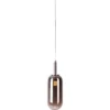 Podłużna lampa wisząca ze szkła Fiuggi - szara szklana tuba do salonu