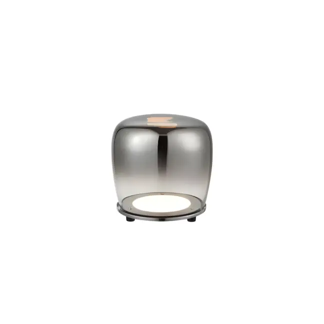 Szklana lampa stojąca Berloz - lampa LED do salonu i sypialni