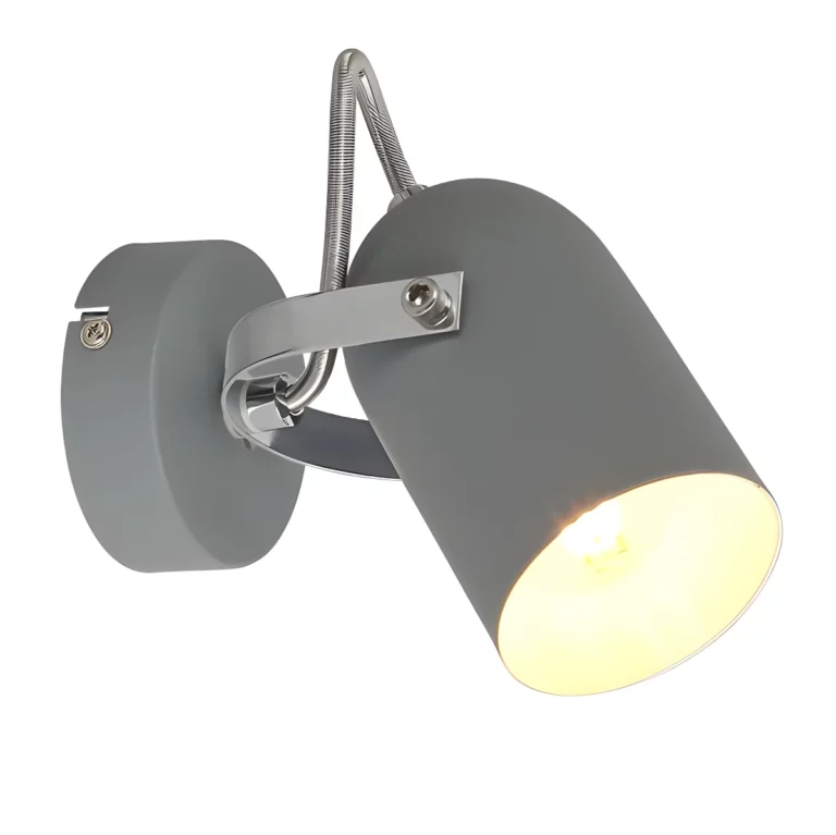 Metalowy kinkiet Gray - szary - łazienka