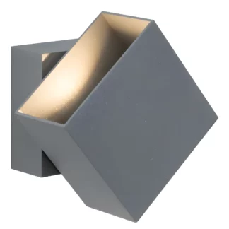 Szary kinkiet zewnętrzny Cybo - IP65 na elewację domu