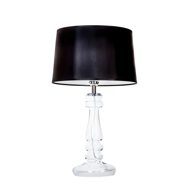 Lampa stołowa Petit Trianon - kolor transparentny, Czarny - L051061249
