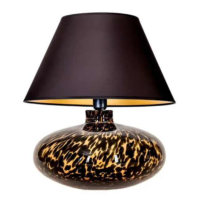 Lampa stołowa Tanzania - kolor beżowy, Czarny - L005092214