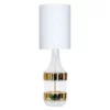 Lampa stołowa Biaritz  - kolor biały, transparentny, złoty - L223181302