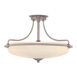Lampa sufitowa Griffin - kolor biały, srebrny - QZ/GRIFFIN/SFMAN