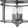 Lampa sufitowa Gentry  - kolor srebrny, transparentny - HK/GENTRY/F PW