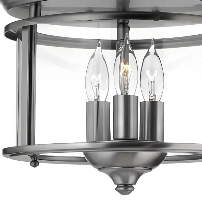 Lampa sufitowa Gentry - kolor srebrny, transparentny - HK/GENTRY/F PW