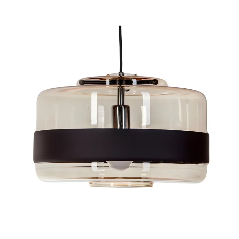 Szklana lampa wisząca Umbriel Wide - bursztynowa