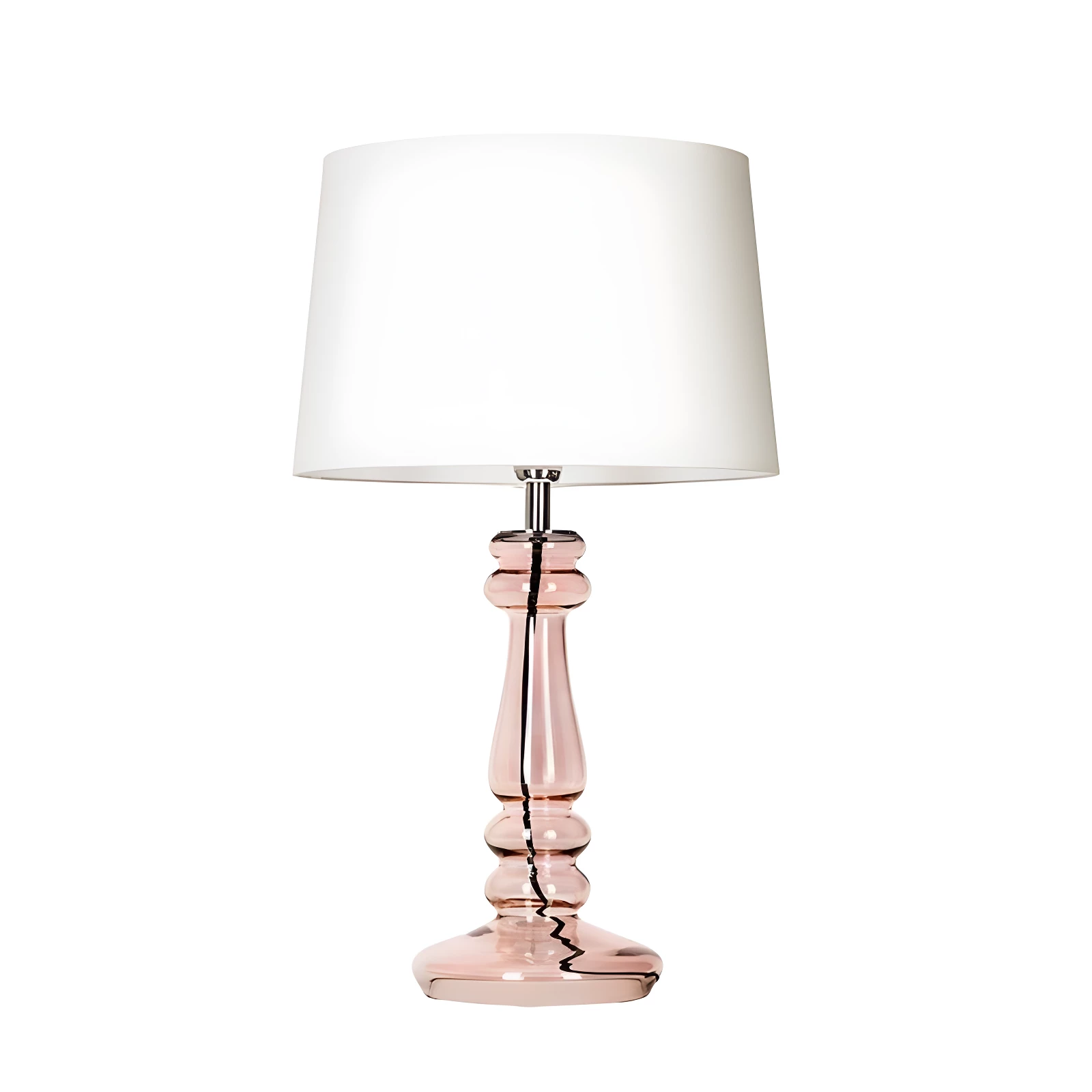 Lampa stołowa Petit Trianon - kolor biały, miedź, transparentny - L051461217