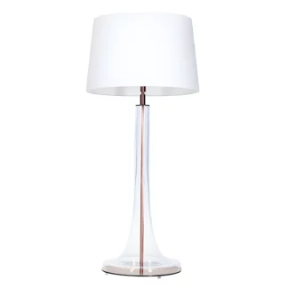 Lampa stołowa Lozanna  - kolor biały, transparentny - L214018230
