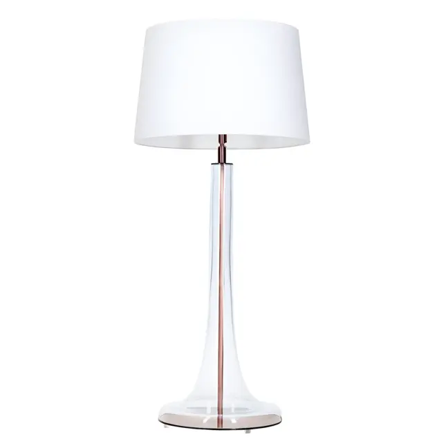 Lampa stołowa Lozanna - kolor biały, transparentny - L214018230
